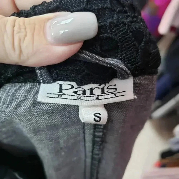 Paris Hues Denim and Lace Jacket Size Small - Picture 7 of 10